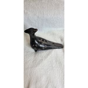 Vintage Black Pottery Mexican Bird